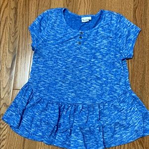 Heather blue kids top